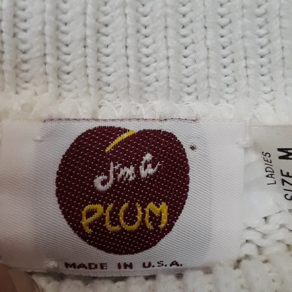 VINTAGE 90''s white oversized turtleneck sweater size Medium - Picture 3 of 8